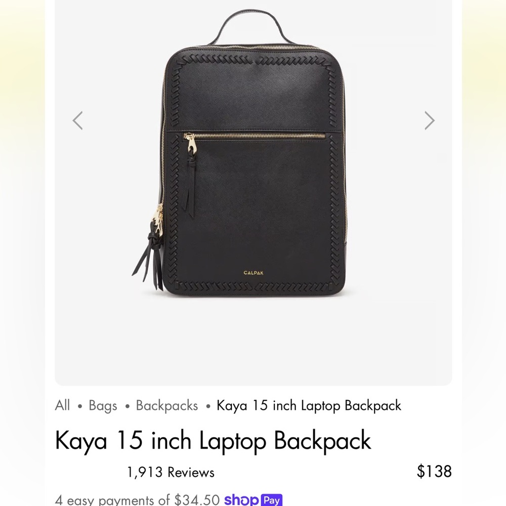 Calpak Kaya Laptop Backpack 15”